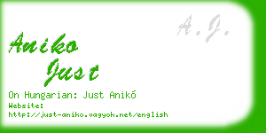 aniko just business card